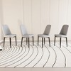 Okak Modern PU Leather Dining Chairs Set of 2, Thick Soft Cushioned & Black Metal Legs, Kitchen & Dining Room Side Chairs - 2 of 4