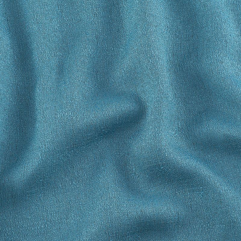 Kate Aurora Semi Sheer Flax Styled Turquoise Rod Pocket Single Window Curtain Panel - 52 in. W x 84 in. L, 3 of 6