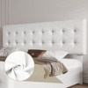 Full Size Upholstered Bed Frame with Storage Drawers and Headboard – Button Tufted Design, Sturdy Wooden Slats, No Box Spring Required, Easy Assembly - 2 of 4