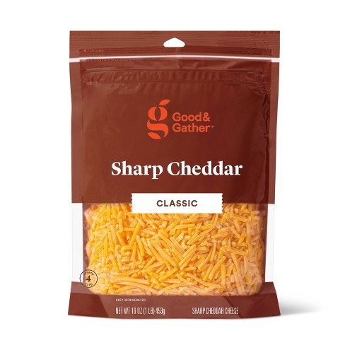Shredded Sharp Cheddar Cheese - 16oz - Good & Gather™ - image 1 of 2