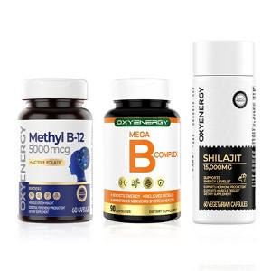 OXYENERGY Methyl B12, Shilajit & Vitamin B Complex Bundle - 1 of 1