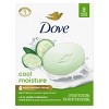 Dove Beauty Cool Moisture Beauty Bar Soap - Cucumber & Green Tea - 3.75oz each - image 2 of 4