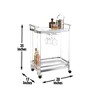 Kitchen Cart with Towel Rack, Bottle Storage Rack and Stemware Rack - 2 of 4