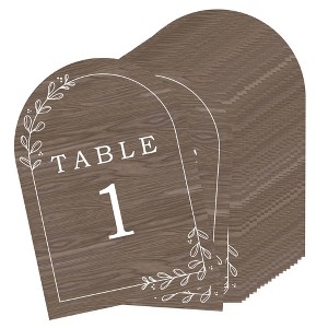 Big Dot of Happiness Rustic Wedding Table Numbers Centerpieces, Double-Sided 5 x 7 inches Paper Cards, Table Numbers - 1-20 - 1 of 4