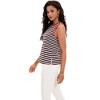 ATHLECHIC Women's Striped Color Block Side Slits Crew Neck Casual Sleeveless Shirts - 3 of 4