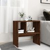 Clihome Modern Rectangular Design Artisan Oak Side Table, with 2 Shelves for Versatile Use - 2 of 4
