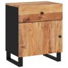 vidaXL Bedside Cabinet 19.7"x13"x23.6" Solid Wood Acacia&Engineered Wood - 2 of 4