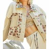 Women's Contrast Quilt Panel Corduroy Jacquard Jacket - POL - 3 of 4