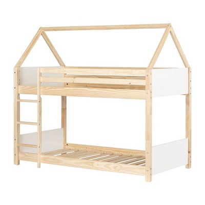 Sweedi House Bunk Beds White/Natural - South Shore