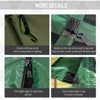 DOMETOUR Pop Up Camping Canopy Gazebo Tent, Easy Set-Up, Mesh, Portable Bag, Outdoor Camping Party Event, 7x7FT, Green - 4 of 4