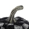 SEVOBAL Party Decorations and Accessories Fabric Pumpkin Decor Farmhouse-Inspired Accent for Halloween Fall Decoration, Black White, 7"*8.3"*6.7" - 4 of 4