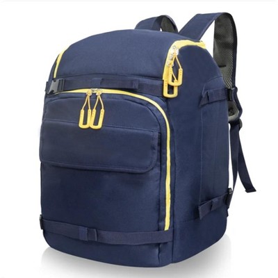 Wikineon 50L Blue Travel Ski Backpack – Perfect for Ski Travel with Ample Storage, Sleek Design, and Durable Build for All Winter Adventures