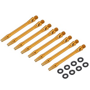 Unique Bargains 2BA Thread Aluminum Dart Shafts with Rubber Rings for Steel Tip 8 Pcs - 1 of 4