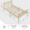 Yaheetech Metal-Framed Platform Bed with Headboard and Footboard - 3 of 4