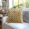 LIVN CO. Vintage Ruched Square Velvet Pillow - 2 of 4