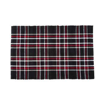 C&F Home Poinsettia Plaid Woven Placemat Set of 6