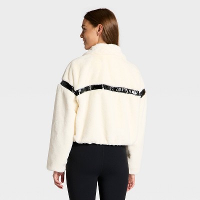 Women's Faux Fur PU Trim Jacket - JoyLab' - image 2