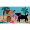 Jellybean Pups on the Beach Doormat, 20" x 30" – Playful Dog-Themed Coastal Accent Rug for Indoor or Outdoor Entryways - 2 of 3