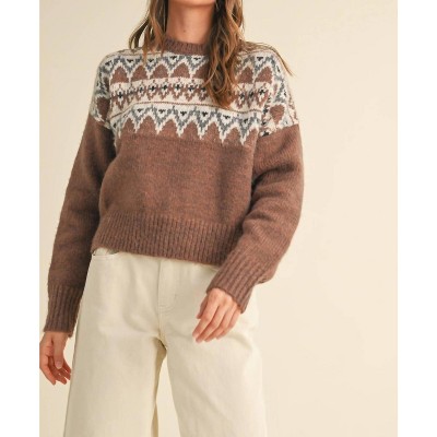 Women's Love Is A Game Aztec Sweater - MIOU MUSE