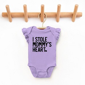 The Juniper Shop I Stole Mommy's Heart Baby Flutter Sleeve Bodysuit - 1 of 3