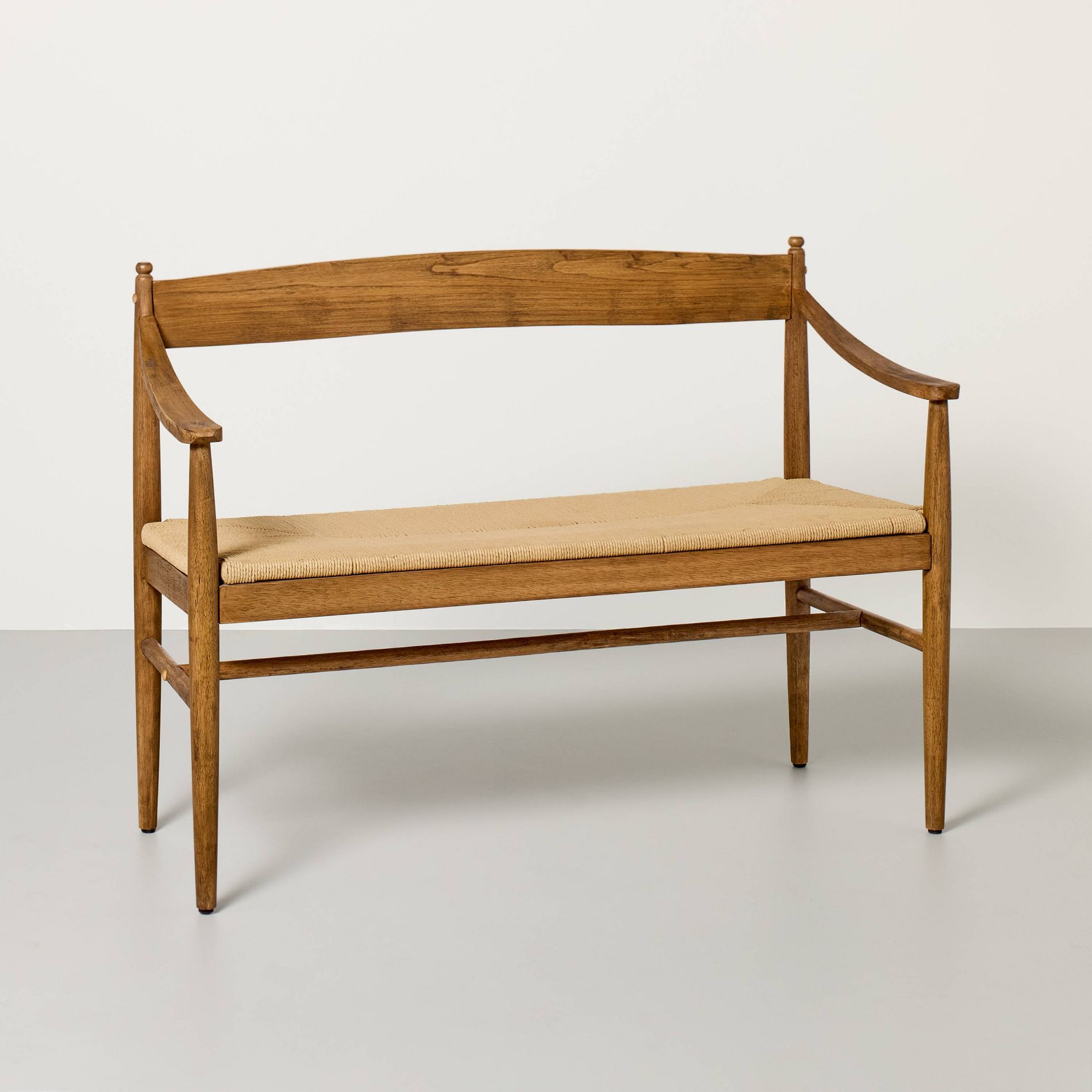 Adult Assembly Required Dining Bench with Woven Seat - Hearth & Hand™ with Magnolia