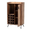 Mathis Wood and Wine Cabinet Brown/Gold - Baxton Studio - 3 of 4
