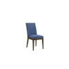 New Classic Furniture, Maggie Dining Chair W/Blue Cushion-Walnut (2pcs) - 2 of 4