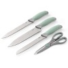 Oster Lindbergh 14 Piece Stainless Steel Cutlery Set in Green with Soft Grip Handles - 2 of 4