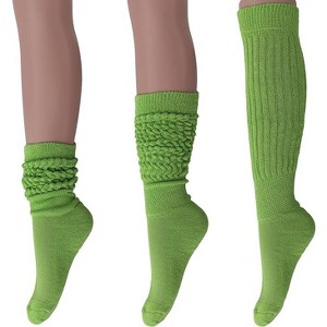 120 Pairs Extra-Long Heavy Slouch Socks – Women's Shoe Size 5-10, Cotton Blend, Retro 80s Style - 1 of 1