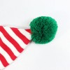 Anna-Kaci Women's Christmas Elf Striped Knit Hat Striped Beanie with Pom-Pom & Elf Ears for Holiday Parties & Festive Decor - 4 of 4