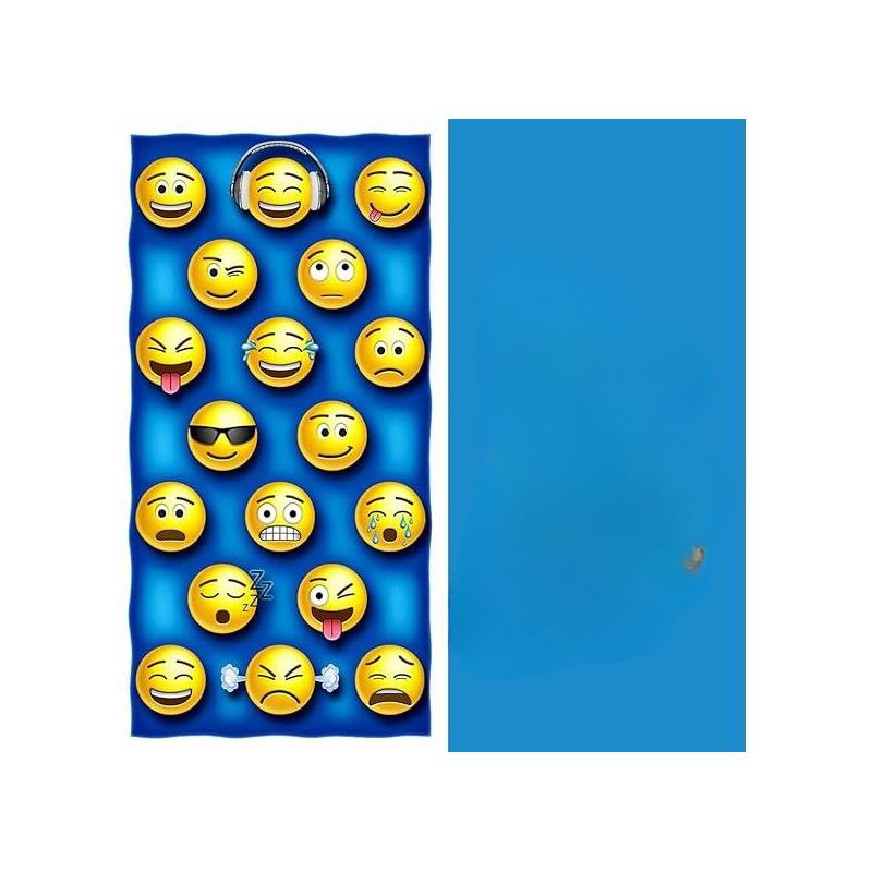 Dawhud Direct 30" x 60" Emoji Beach Towel, 3 of 4