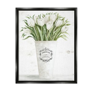 Stupell Industries White Tulip Bouquet in Parisian Vase Floral Arrangement - 1 of 4