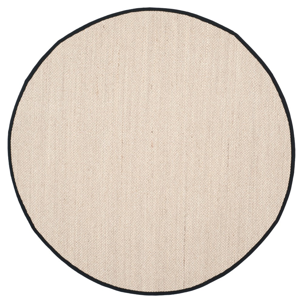 Natural Fiber Rug - Marble/Black - (6'x6' Round) - Safavieh