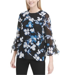 Calvin Klein Womens Bell Sleeve Pullover Blouse - 1 of 1