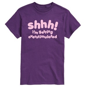 Men's - Instant Message - Shhh Overstimulated Short Sleeve Graphic T-Shirt - 1 of 4