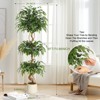 Whizmax 4/5/6ft Ficus Artificial Trees, Lifelike Faux Tree, Green Lush Fake Ficus Tree Artificial Plants for Living Room Indoor Outdoor Modern Decor - 3 of 4