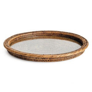 Plum & Post Burma Rattan Serving Platter, Brown - 1 of 2