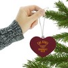 California State University Dominguez Hills Toros Logo Heart Love Wood Christmas Tree Holiday Ornament - 3 of 3