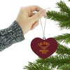 California State University Dominguez Hills Toros Logo Heart Love Wood Christmas Tree Holiday Ornament - image 3 of 3