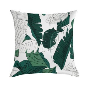 Foliage Jungle Leaves Pillow Covers 18x18 Decorative Throw Pillows Soft Square Cushion Covers for Couch Sofa Bedroom - 1 of 1