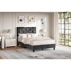 King Bed Frame with Upholstered Headboard, Heavy-Duty Platform Bed Frame with Strong Wood Slats, No Box Spring Needed/Noise Free/Easy Assembly - 2 of 4