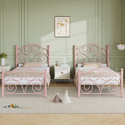 VECELO Bed Frame with Headboard and Footboard