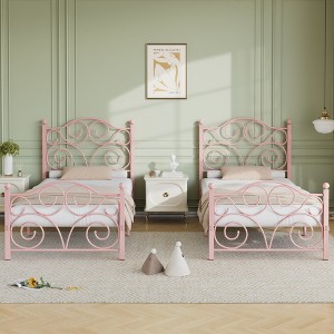 VECELO Bed Frame with Headboard and Footboard - 1 of 4