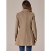 INSPIRE CHIC Women's Single Breasted Long Peter Pan Collar Vintage Winter Overcoat - 4 of 4