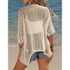 Clearlove Womens 2025 Short Sleeve Crochet Summer Cardigan Cropped Sweater Lightweight Shrug Cardigan - 4 of 4