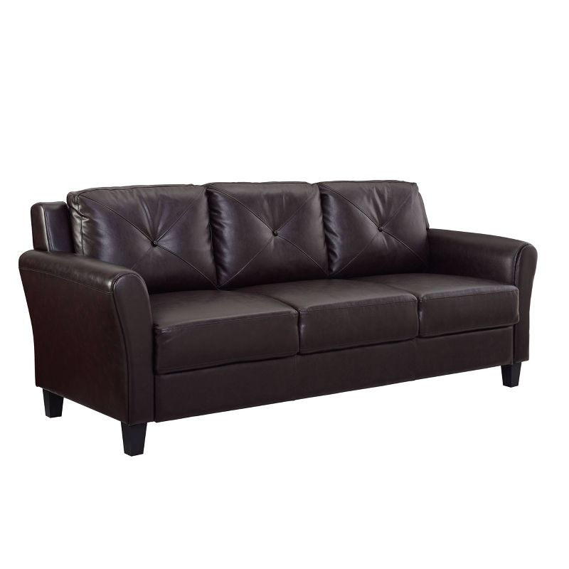 Helena Faux Leather Sofa Java Brown - Lifestyle Solutions, 4 of 9
