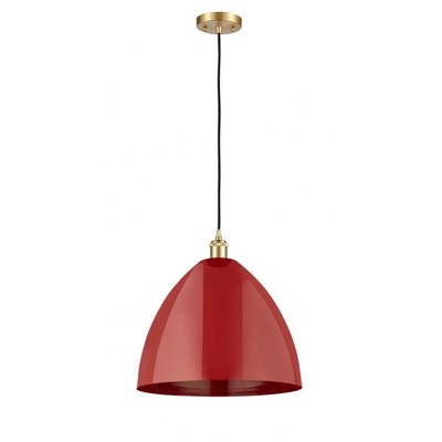 Plymouth Dome - 1 Light Cord Hung Mini Pendant In Industrial Style-18.75 Inches Tall and 16 Inches Wide