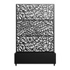1 Piece Black Wrought Iron Flower Shaped Outdoor Planting Box with Climbing Frame, Raised Garden Bed - 2 of 4
