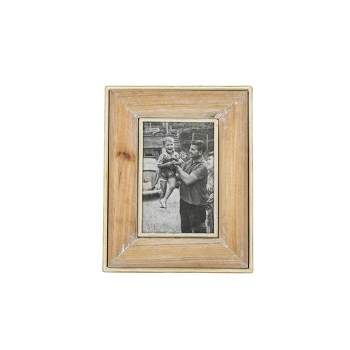 4x6 Inch Antique Edged Picture Frame Metal, Wood, MDF & Glass by Foreside Home & Garden