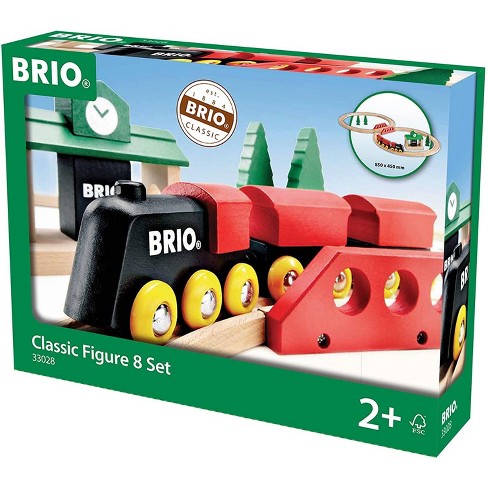 BRIO World Classic Figure 8 Set 22 Piece Wood Toy Train Set with Accessories Wooden Tracks Ages 2